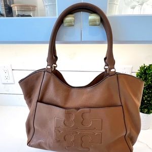 Tory Burch large bag leather cognac color